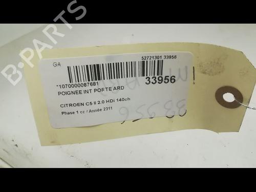 Used Rear right interior door handle CITROËN C5 III (RD_) 2.0 HDi 165 (RDRHHA, RDRHH8) (163 hp) 9596596