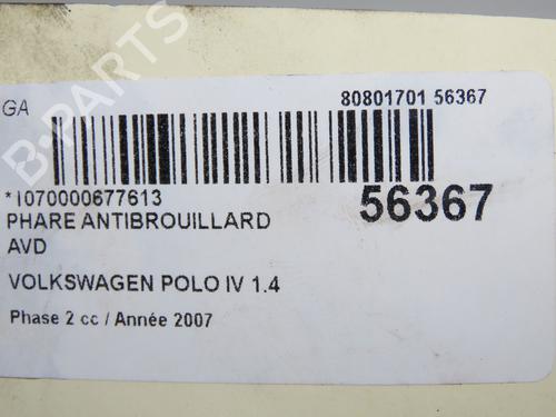 Højre Foran Tågelygte Højre Foran Tågelygte VW POLO IV (9N_, 9A_) 1.4 TDI (80 hp) 33860705 33860705