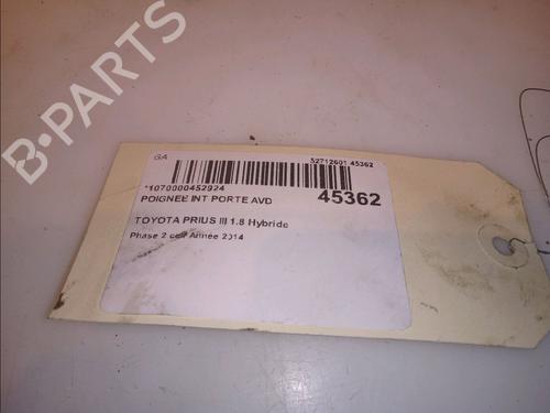 Front right interior door handle TOYOTA PRIUS (_W3_) 1.8 Hybrid (ZVW3_) | BP14951405I14 
