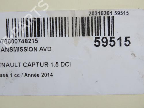 Right front driveshaft RENAULT CAPTUR I (J5_, H5_) 1.5 dCi 90 (J5N4, J5M5, J5MW, J5M6, J5AL, J5AJ) | BP36657596M39 - Image 5