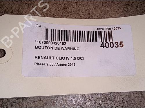 Used Warning switch RENAULT CLIO IV (BH_) 1.5 dCi 75 (75 hp) 9618321