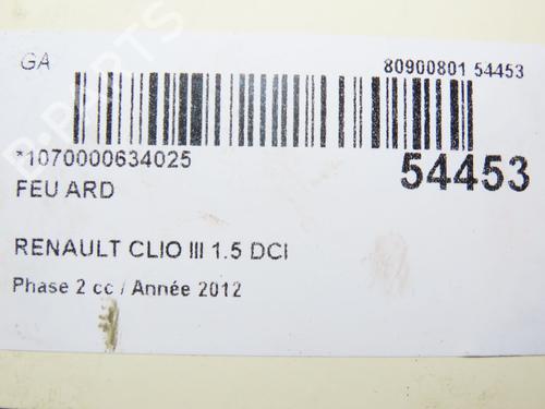 Right taillight RENAULT CLIO III (BR0/1, CR0/1) 1.5 dCi | BP28969602C35 