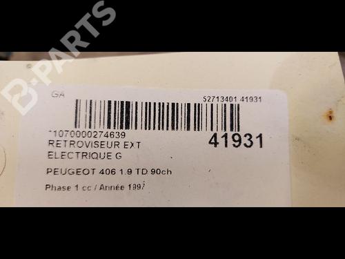 Left mirror PEUGEOT 406 (8B) 1.9 TD | BP9613480C26 