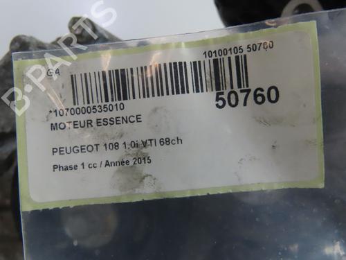 Used Engine PEUGEOT 108 1.0 VTi (69 hp) 33059305