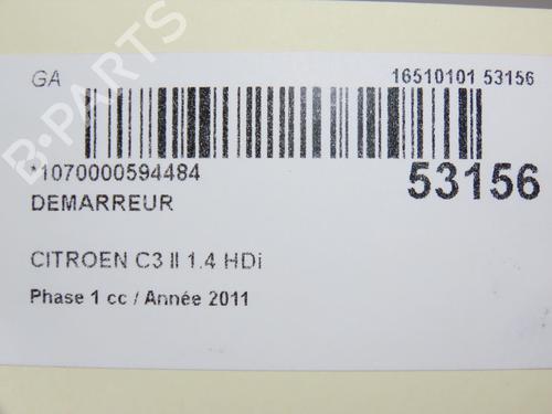 Used Starter CITROËN C3 II (SC_) 1.4 HDi 70 (SC8HZC, SC8HR0, SC8HP4) (68 hp) 28829015