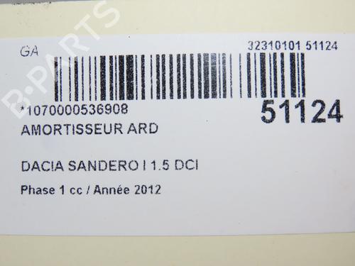 Right rear shock absorber DACIA SANDERO 1.5 dCi | BP22920094M19 