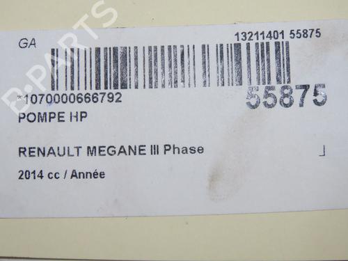 Bomba inyeccion RENAULT MEGANE III Grandtour (KZ0/1) 1.5 dCi (KZ09, KZ0D, KZ1G, KZ29, KZ14, KZ1W, KZ10, KZ1F,... (110 hp) 32076081