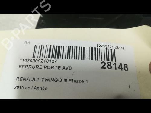 Used Front right lock RENAULT TWINGO III (BCM_, BCA_) [2014-2025]  23176307