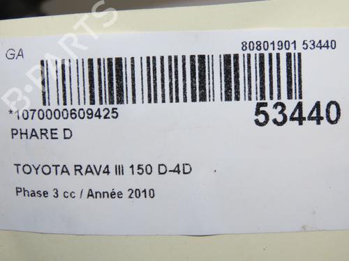 Right headlight TOYOTA RAV 4 III (_A3_) 2.2 D 4WD (ALA30_, ALA30R) | BP36367724C29 - Image 4