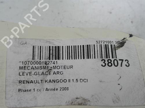 Used Rear left window mechanism RENAULT KANGOO / GRAND KANGOO II (KW0/1_) 1.5 dCi 85 (KW0K, KW0L, KW0B) (86 hp) 9602864