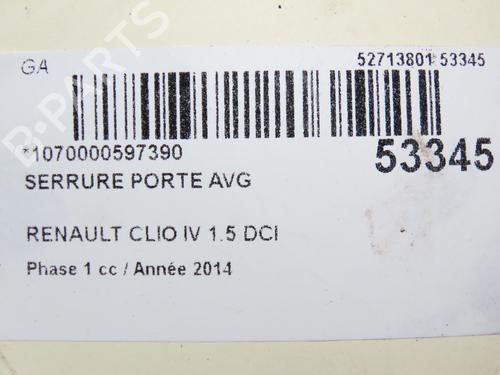 Front left lock RENAULT CLIO IV (BH_) 1.5 dCi 90 | BP28968845C98 