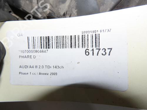 Used Right headlight Right headlight AUDI A4 B8 (8K2) 2.0 TDI (150 hp) 39997107 39997107
