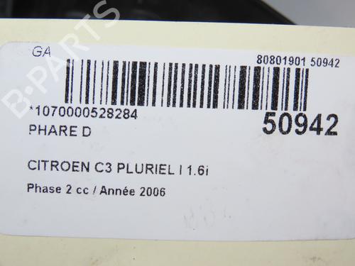 Right headlight CITROËN C3 Pluriel (HB_) 1.6 | BP28832444C29 
