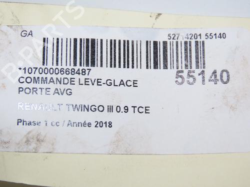 Left front window switch RENAULT TWINGO III (BCM_, BCA_) 0.9 TCe 90 (BCM9, BCM2) | BP32872977I27  - Image 6