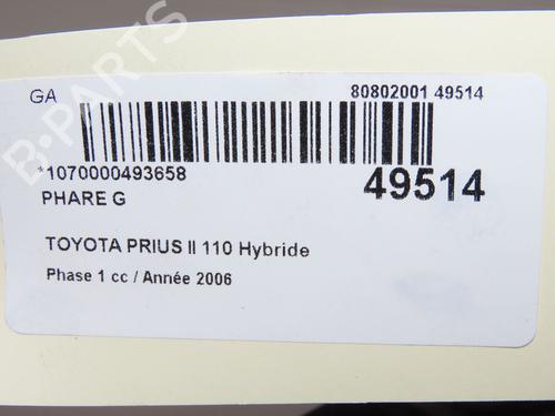 Used Left headlight Left headlight TOYOTA PRIUS Liftback (_W2_) 1.5 Hybrid (NHW2_) (113 hp) 40241087 40241087