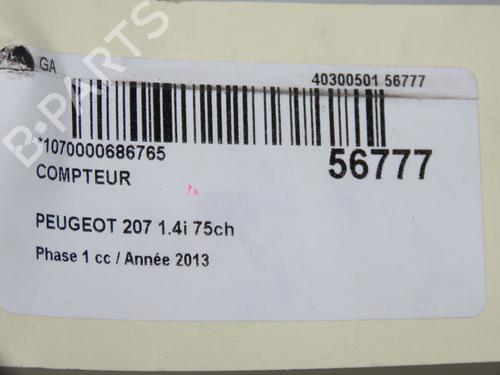 Used Instrument cluster PEUGEOT 207 (WA_, WC_) 1.4 (73 hp) 31372089