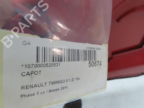 Hood RENAULT TWINGO II (CN0_) 1.2 16V (CN04, CN0B) | BP28968372C1 