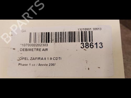 Used Mass air flow sensor OPEL ZAFIRA / ZAFIRA FAMILY B (A05) 1.9 CDTI (M75) (120 hp) 9604038