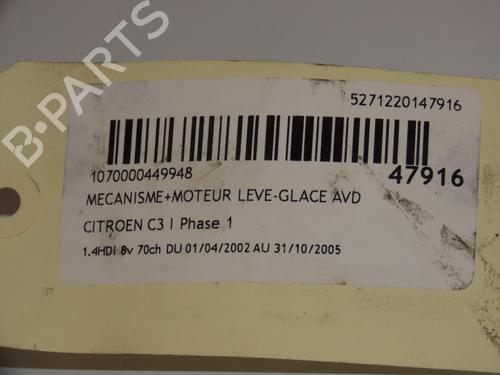 Front right window mechanism CITROËN C3 I (FC_, FN_) 1.4 HDi | BP16586461C23 