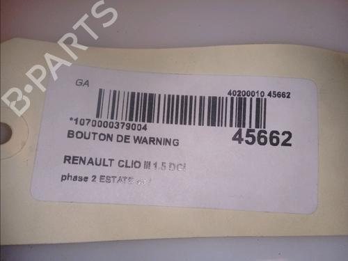 Used Warning switch RENAULT CLIO III Grandtour (KR0/1_) 1.5 dCi (75 hp) 11100839