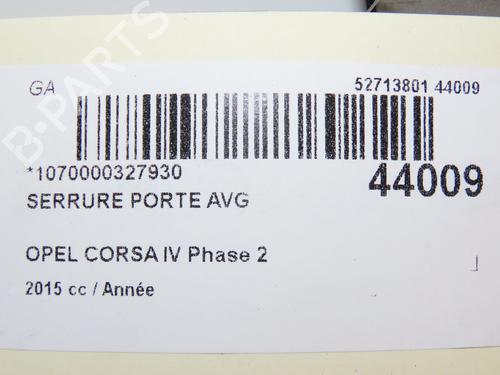 Used Front left lock OPEL CORSA E (X15) 1.3 CDTI (08, 68) (75 hp) 28802018