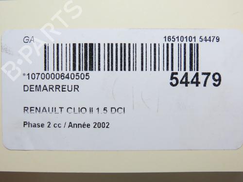 Używane Rozrusznik RENAULT CLIO II (BB_, CB_) 1.5 dCi (B/CB07) (65 hp) 30691851