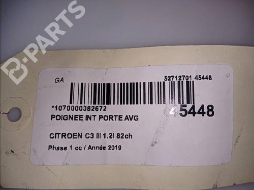 Front left interior door handle CITROËN C3 III (SX) 1.2 PureTech 82 | BP11102428I13 