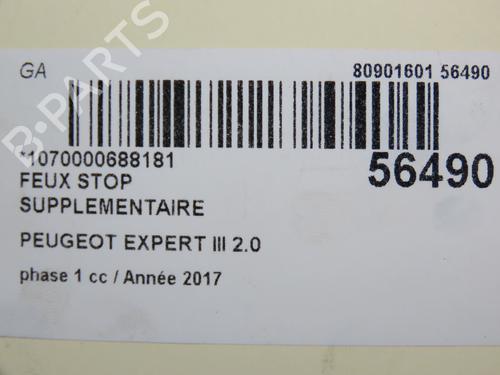 Third brake light PEUGEOT EXPERT Van (V_) 2.0 BlueHDi 120 | BP30824941L11