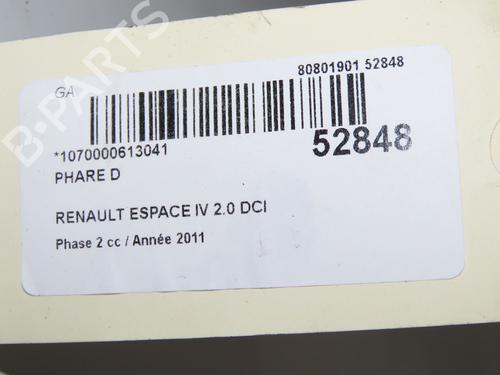 Right headlight RENAULT ESPACE IV (JK0/1_) 2.0 dCi (JK01, JK02, JK1J, JK1K, JK1H) | BP32005028C29  - Image 5