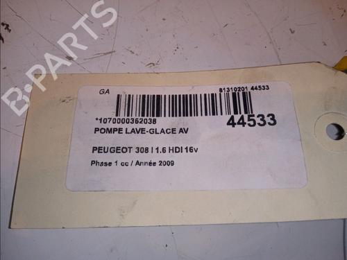 Used Washer pump PEUGEOT 308 I (4A_, 4C_) 1.6 HDi (90 hp) 14881661