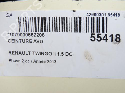 Front right seatbelt RENAULT TWINGO II (CN0_) 1.5 dCi 75 | BP32076114I25 - Image 5