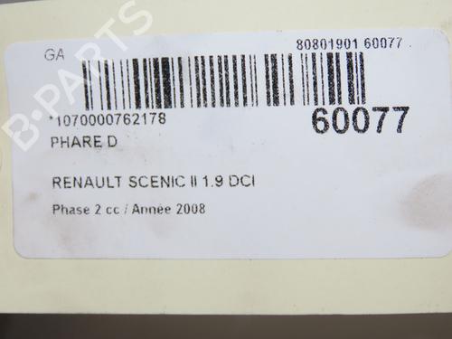 right-headlight-renault-scenic-ii-jm01_-2003-2004-2005-2006-2007-2008-2009-2010-39251755 main image