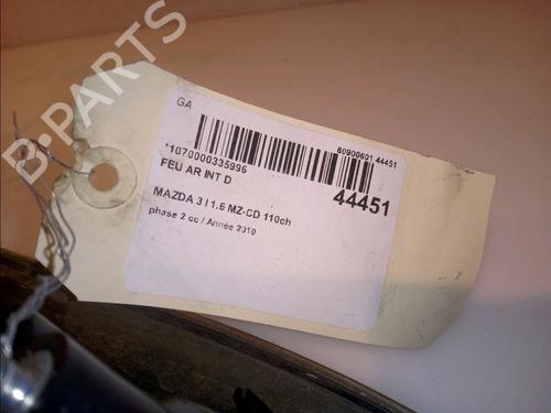 Right tailgate light MAZDA 3 (BL) 1.6 MZ-CD (BL14) | BP14952078C80