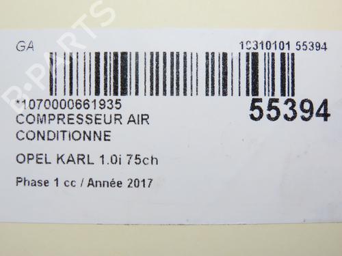 Used AC compressor OPEL KARL (C16) 1.0 (75 hp) 29415126