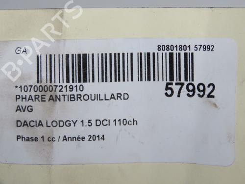 Left front fog light DACIA LODGY (JS_) 1.5 dCi (JSMC, JSAF) | BP36396249C30 - Image 5