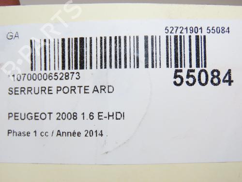 Rear right lock PEUGEOT 2008 I (CU_) 1.6 HDi | BP29294212C99
