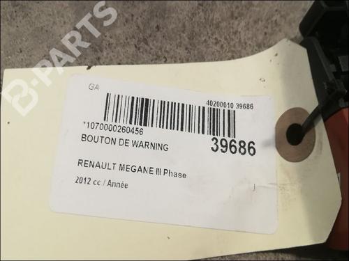 Warning switch RENAULT MEGANE III Grandtour (KZ0/1) 1.5 dCi (KZ0C, KZ1A) | BP9611113I22 