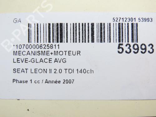 Used Front left window mechanism SEAT LEON (1P1) 2.0 TDI 16V (140 hp) 28968519