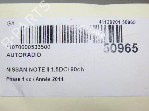 Radio NISSAN NOTE (E12) 1.5 dCi | BP23098693E6 - Image 5