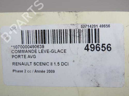 Left front window switch RENAULT SCÉNIC II (JM0/1_) 1.5 dCi (JM1E, JM16) | BP36791369I27  - Image 5