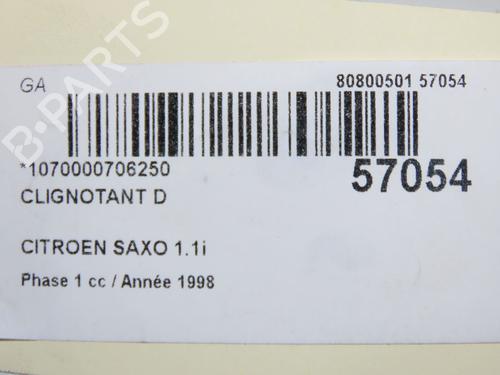 Used Right front indicator Right front indicator CITROËN SAXO (S0, S1) 1.1 X, SX (60 hp) 33860704 33860704