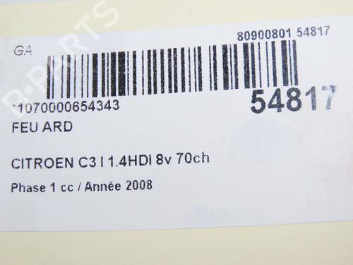 Used Right taillight CITROËN C3 I (FC_, FN_) 1.4 HDi (68 hp) 28832742