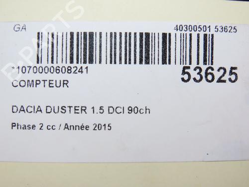 Used Instrument cluster DACIA DUSTER (HS_) 1.5 dCi (HSAJ) (90 hp) 28830513