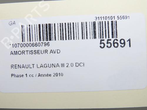 Used Right front shock absorber RENAULT LAGUNA III (BT0/1) 2.0 dCi (BT07, BT0J, BT14, BT1A, BT1S) (131 hp) 31120306