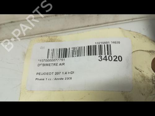 Used Mass air flow sensor PEUGEOT 207 (WA_, WC_) 1.4 HDi (68 hp) 9596586