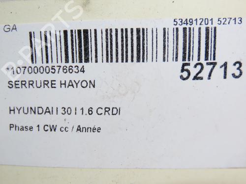 Tailgate lock HYUNDAI i30 Estate (FD) 1.6 CRDi | BP28969258C101