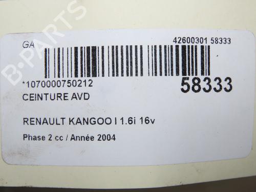 Front right seatbelt RENAULT KANGOO (KC0/1_) 1.6 16V | BP36873848I25 - Image 5
