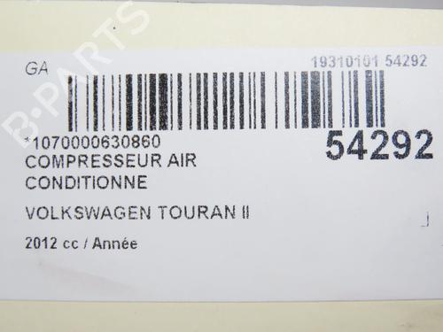 AC Kompressor VW TOURAN (1T3) 2.0 TDI (140 hp) 28967176