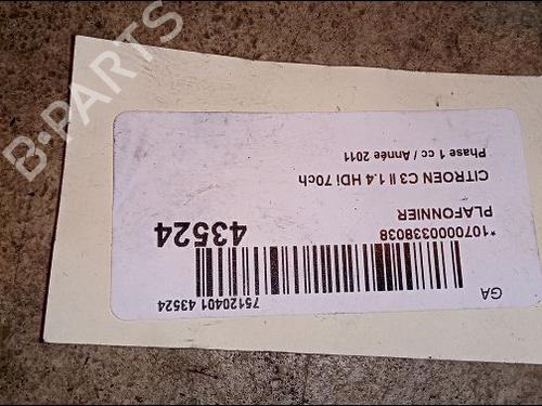 Kabinelys CITROËN C3 II (SC_) 1.4 HDi 70 (SC8HZC, SC8HR0, SC8HP4) (68 hp) 9619589