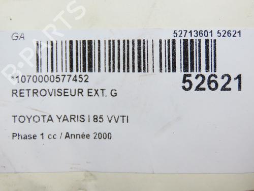 Left mirror TOYOTA YARIS (_P1_) 1.3 (NCP10, SCP12_) | BP28831546C26 